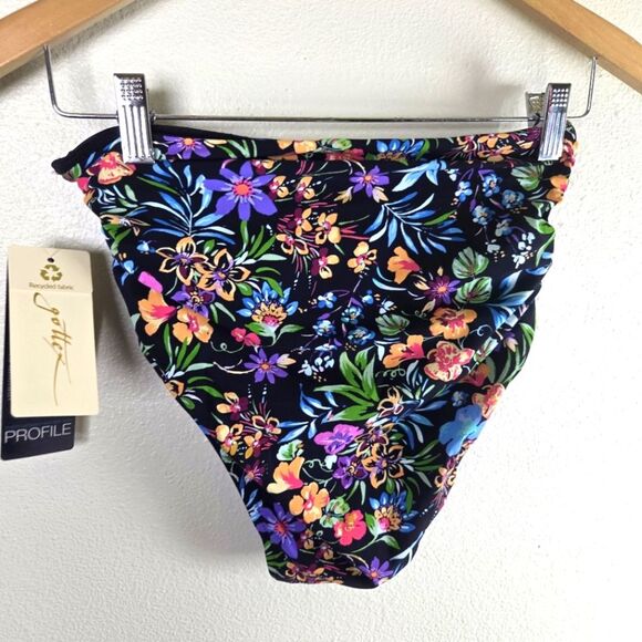 Women's Gottex One Profile Floral High-Waisted Bikini Bottom Size 08/Med - Picture 4 of 10
